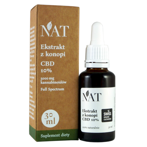 NAT Olejek - ekstrakt z konopi Full Spectrum 10% CBD 30ml (XL)