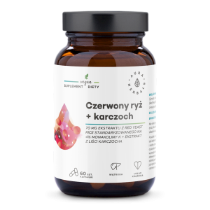 AURA HERBALS Czerwony ryż + karczoch 60 veg. kaps. (2,8mg monakoliny)