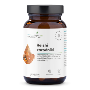 AURA HERBALS Reishi zarodniki 800mg + witamina C 60 veg. kaps.