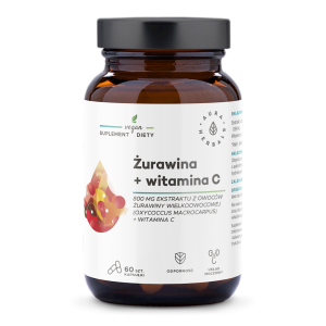 AURA HERBALS Żurawina 800mg + witamina C 60 veg. kaps.