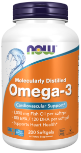 NOW FOODS Omega-3 1000mg, 200sgels.