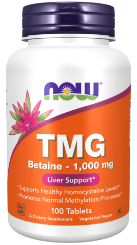 NOW FOODS TMG Betaine 1000mg, 100tabl. - Trimetyloglicyna