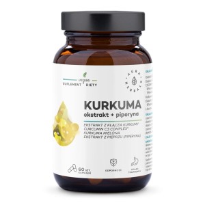 AURA HERBALS Kurkuma ekstrakt + piperyna 60 kaps.