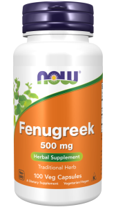 NOW FOODS Fenugreek 500mg, 100kaps. - Kozieradka