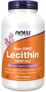 NOW FOODS Lecithin Non-GMO 1200mg, 200sgels. - lecytyna sojowa