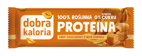 DOBRA KALORIA Baton PROTEINA Krem orzechowy z nutą karmelu 42g KUBARA