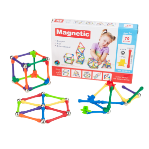 Klocki magnetyczne konstrukcyjne dla dzieci 3+ 70 elementów
