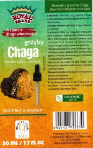 Ekstrakt z grzybów chaga 50ml ROYAL BRAND
