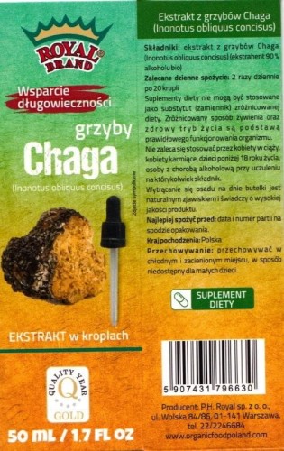 Ekstrakt z grzybów chaga 50ml ROYAL BRAND