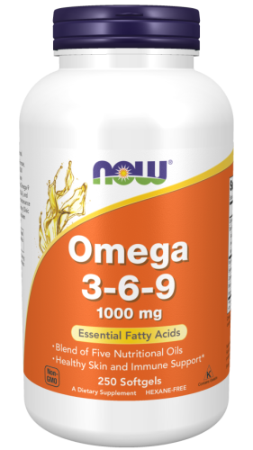 NOW FOODS Omega 3-6-9 1000mg, 250sgels.