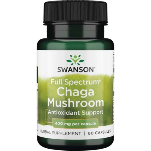 SWANSON Chaga Mushroom 400mg, 60kaps.
