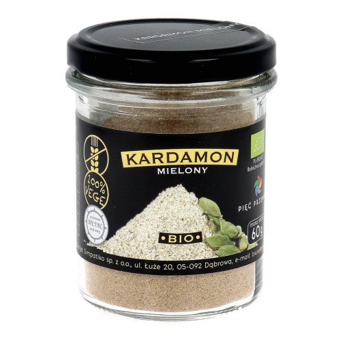 PIĘĆ PRZEMIAN Kardamon mielony bezglutenowy BIO 60g