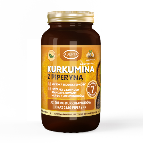 ASEPTA Kurkumina z piperyną 210 kaps.