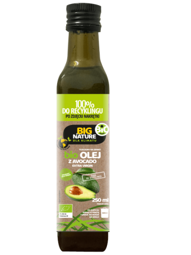 BIG NATURE Olej z awokado tłoczony na zimno BIO 250ml