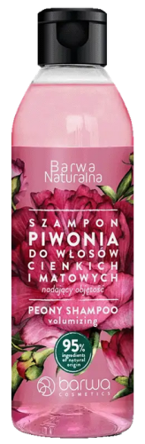 Szampon piwonia do włosów cienkich i matowych 300ml BARWA NATURALNA