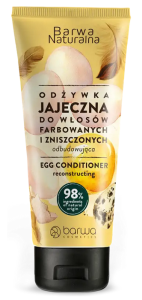 Odżywka jajeczna w tubie do włosów farbowanych i zniszczonych 200ml BARWA NATURALNA