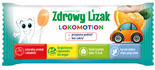 Zdrowy lizak LOKOMOTION bez cukru 1 szt. STARPHARMA