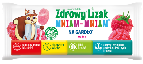 Zdrowy lizak Mniam-Mniam bez cukru na gardło 1 szt. STARPHARMA