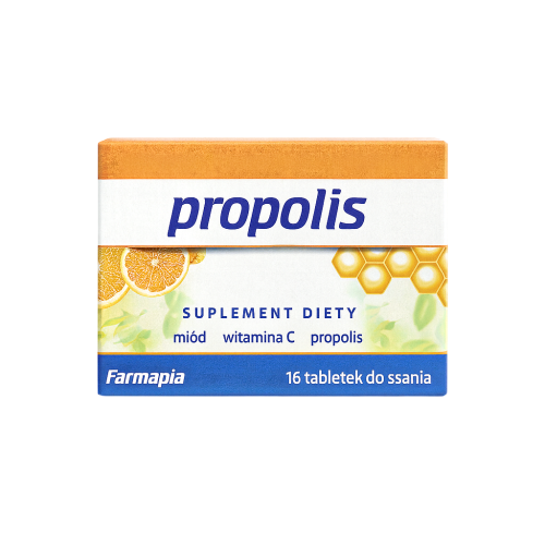 Propolis miód witaminy tabletki do ssania 16 szt. FARMAPIA