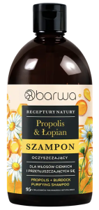 Szampon propolis & łopian oczyszczający 380ml BARWA RECEPTURY NATURY
