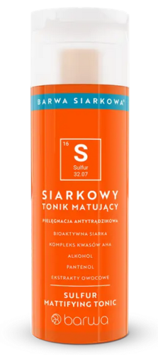SIARKOWA Tonik siarkowy matujący 200ml BARWA