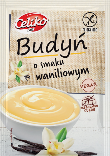 Budyń o smaku waniliowym bezglutenowy bez dodatku cukru 40g CELIKO
