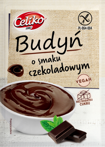 Budyń o smaku czekoladowym bezglutenowy bez dodatku cukru 40g CELIKO