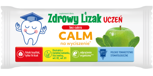Zdrowy lizak Uczeń bez cukru Calm na wyciszenie jabłko-mięta 1 szt. STARPHARMA