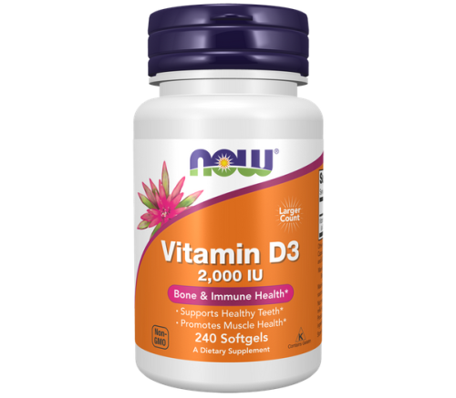 NOW FOODS Witamina D-3 2000 IU 240kaps.