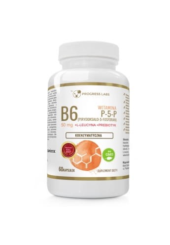 Witamina B6 P-5-P 50mg Koenzymatyczna + Inulina 60 kapsułek dla Wegan.jpg